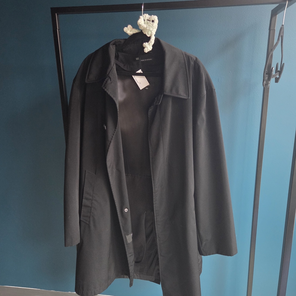 Alfani Men's Classic Black Trench Coat